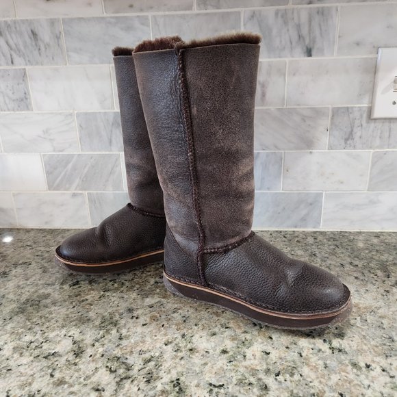EMU Rare Ashby Australian Sheepskin Boots Chocolate Brown Size 6 W10546 - Picture 8 of 14